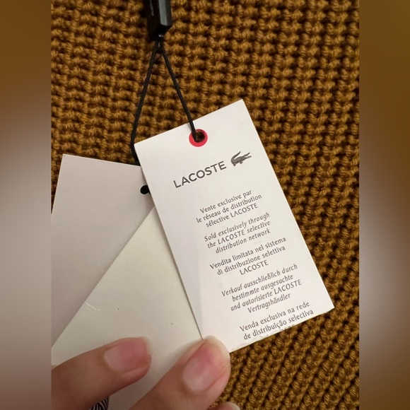 Authentique Lacoste mustard/ tan thick sweater dress NWT - Picture 8 of 8